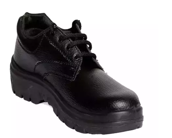 Safari Pro Power Steel Toe Derby Safety Shoes PVC Sole Low Ankle Black