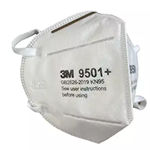 3M 9501 Plus White Respirator Face Mask - Pack of 50