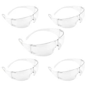 3M SF201AF Clear Anti-Fog & Anti-Scratch Safety Goggles - Pack of 5