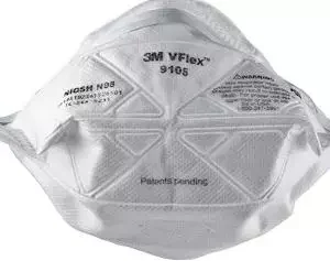 3M VFlex 9105 White N95 Flat-Fold Respirator - Pack of 5