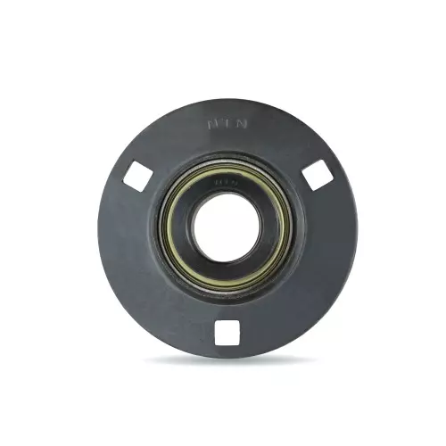 NTN 3-Bolt Flange Unit,Inner Dia 25 mm, Outer Dia 95 mm, Width 24 mm, AELPFL205