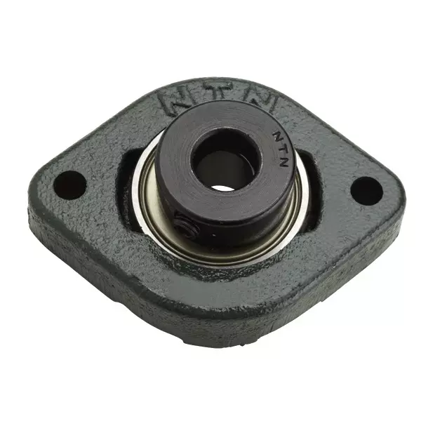 NTN 2-Bolt Rhombus Flange Bearing Unit, Inner Dia 30 mm, Outer Dia 113 mm, Width 84 mm, AELFD206W3