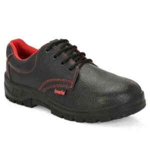 Kavacha S230 Leather Black & Red Steel Toe Safety Shoe