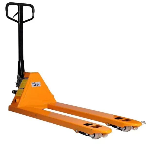 BIGAPPLE Hand Pallet Truck 3 Ton Load Capacity 1.2 m Fork Length 550 mm Outer Width with Nylon Wheels