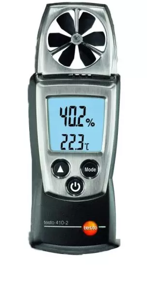 Testo 410-2 Air Velocity Vane Anemometer Meter Range- 0.4 - 20 m/s