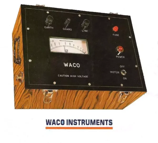 Waco WI 2504 Hand Driven Insu Tester Resistance Range 5,000M Ohm – Electrical Testing Instrument