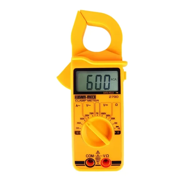 Kusam-Meco 3-1/2 Digits Average sensing Digital Clampmeter 1999 counts 600A AC, KM 2790 – Professional Electrical Testing Instrument