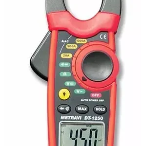 Metravi Professional DT-1250 Digital AC Clamp Meter True RMS 1000 A 600 V