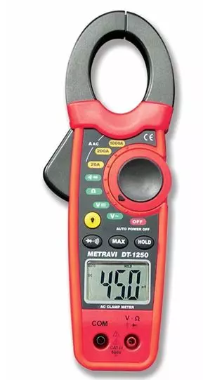 Metravi Professional DT-1250 Digital AC Clamp Meter True RMS 1000 A 600 V