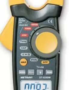 Metravi Professional DT-5250W Digital AC/DC Clamp Meter True RMS 1000 A 600 V