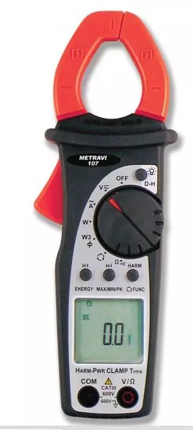 Metravi Professional 107F Digital Power Clamp Meter True RMS 399.9 A 599.9 V