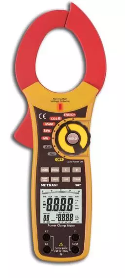 Metravi Professional 307N Digital Power Clamp Meter True RMS 1000 A 750 V