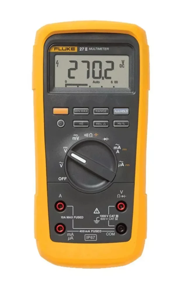 Fluke 27-II Industrial Multimeter 0.1 mV to 1000 V – Professional Electrical Testing Instrument