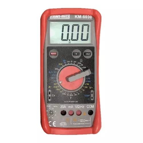 Kusam-Meco 3-1/2 Digit Large Display Digital Multimeter With Terminal Locking System KM 6030 – Professional Electrical Testing Instrument