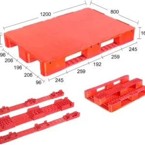 SUPREME 1200x800x165 mm SIM 1280165 CDSS SR 3S Red Plastic Pallet