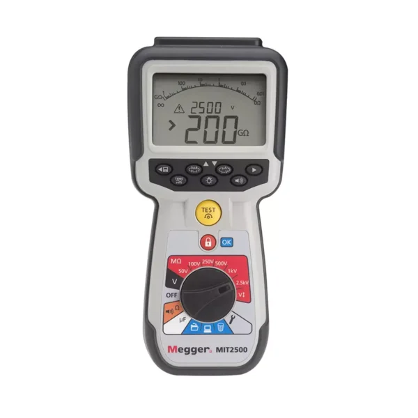 Megger MIT2500  Insulation Tester-300 5-Seconds Test Battery Life – Electrical Testing Instrument