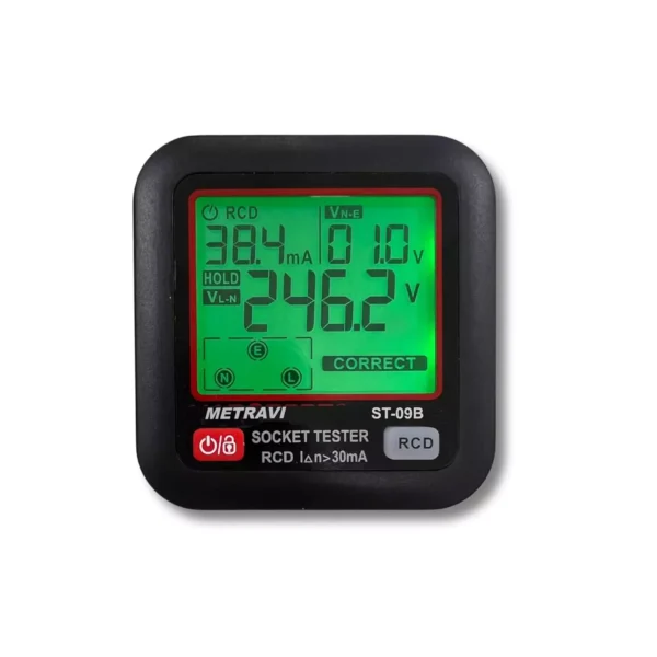 Metravi Socket Polarity & Earth Leakage Tester 16A ST-09B