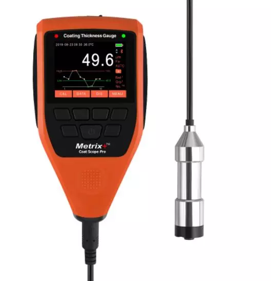 Metrix+ Flexible Probe Digital Coating Thickness Gauge Coat Scope Pro