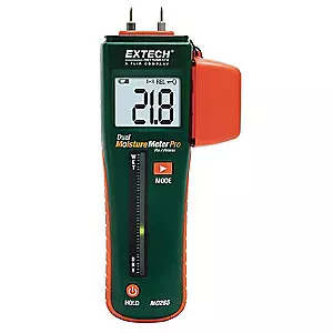EXTECH Pin/Pinless Moisture Meter N/A LCD with tri-color LED bargraph