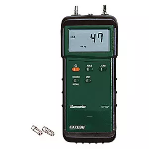 EXTECH Handheld Digital Manometer Air Or Non-Corrosive And Non-Ionized Gas and Liqui