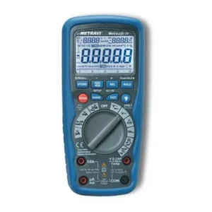 Metravi True-RMS Digital Multimeter Backlit LCD Display Blue & Grey, Metrasafe-19