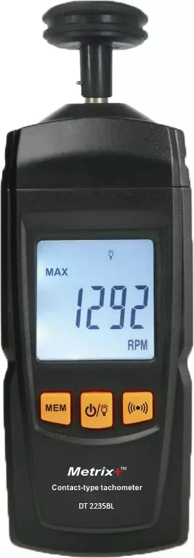 Metrix+ DT 2235BL Contact Type Tachometer with Measuring Range 19999 RPM