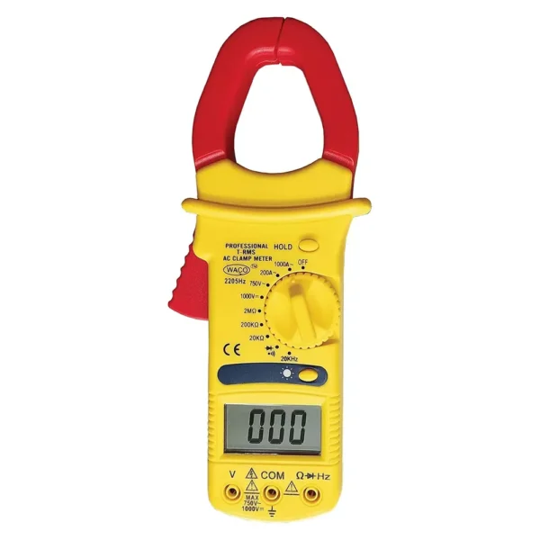 Waco Digital Clamp Meter 600 mV to 1000 V DC 60-1000 Amp DC, 2205THz – Electrical Testing Instrument