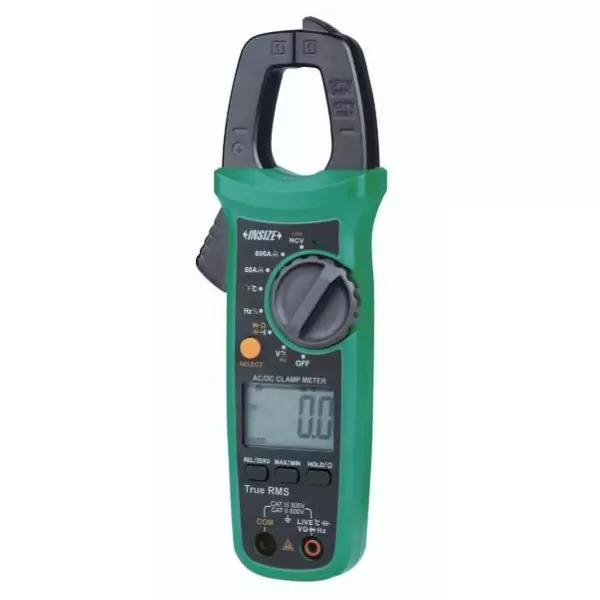 Insize AC/DC Digital Clamp Meter 0-6 V Diode Test – 60 A, 600 A AC Current and < 30 Ω Continuity Check, 9312-CB120