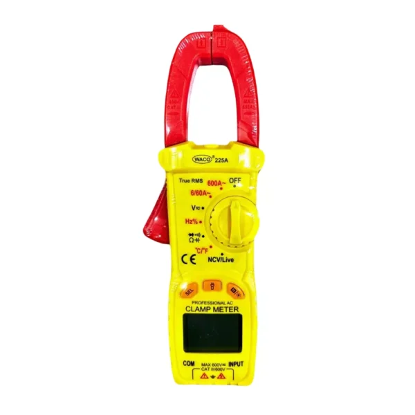 Waco Digital Clamp Meter 600 mV to 600 V DC 6-600 Amp DC, 225A – Electrical Testing Instrument