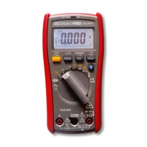 Metravi True-RMS Digital Multimeter Backlit LCD Display Red & Grey, PRO-SOLAR-1