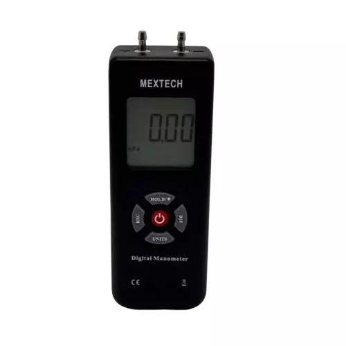 MEXTECH Digital Manometer LCD Display with Backlight 36 × 40 mm 2 PSI Pressure Range, MM45A