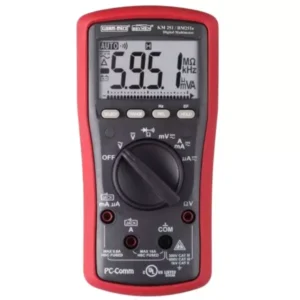 Kusam-Meco TRMS Digital Multimeter 3-5/6 Digits 6000 counts LCD Display 2000 m Altitude 32 ms Response Time, KM-251 – Professional Electrical Testing Instrument
