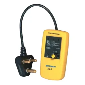 Metravi Socket Polarity & Earth Leakage Tester Yellow AC-6