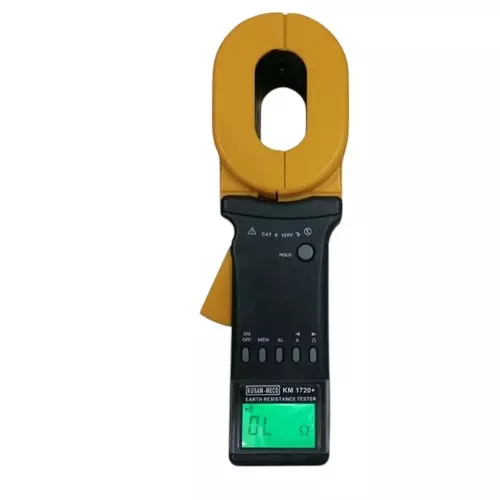 Kusam-Meco Clamp On Earth Resistance Tester With PC interface Leakage Current Range 10 mA to 20 Amp Resistance Range 0.01~1200Ω, KM 1720+ – Professional Electrical Testing Instrument