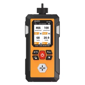 HTC 4 In 1 Gas Detector 400 Record Storage Capacity 3000 mAh Rechargeable Li-Ion Battery, GD-801 PRO