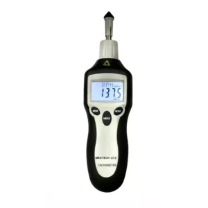 Mextech Tachometer 5 Digit LCD Display 0-99,999 TOT Range for Industrial Use, CEM AT8
