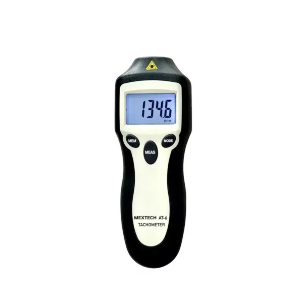 Mextech Tachometer 5 Digit LCD Display 0-99,999 TOT Range for Industrial Use, CEM AT6