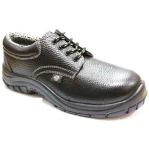 Bata Tigre L/C ST PU Steel Toe Black Work Safety Shoes, 825-6015