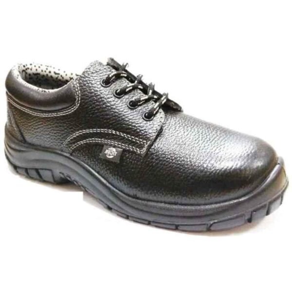 Bata Tigre L/C ST PU Steel Toe Black Work Safety Shoes, 825-6015