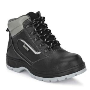 Kavacha S121 Pure Leather Black Steel Toe Work Safety Shoes