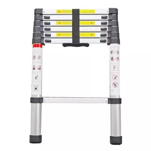 BIGAPPLE 7-Step 2.13 m Aluminium Folding Step Ladder - 150 Kg Capacity