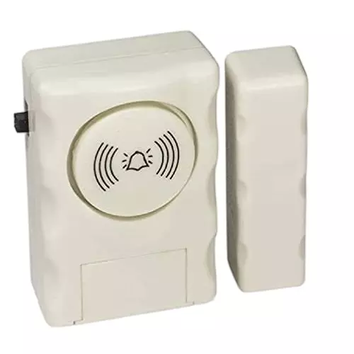 FEDUS 150 dB Magnetic Sensor Door Security Alarm - Off White