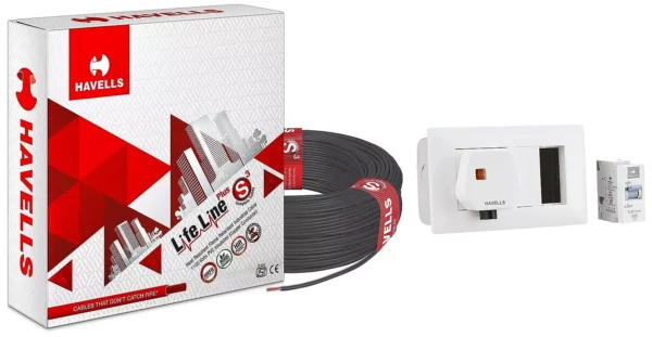 Havells Black PVC Multicore Industrial Cable 2 Core 1100V - 100 m