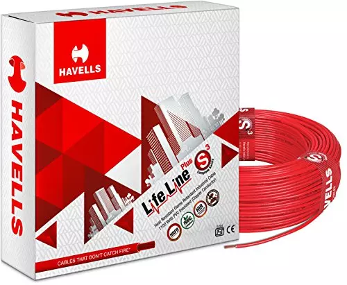Havells Life Line Plus HRFR Copper House Wire 4 Sq.mm - 90 m