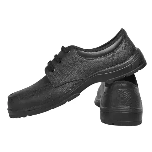 Hillson Discovery Black Low-Ankle Steel Toe Leather Safety Shoes - UK 10