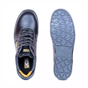JCB Mighty Black Leather Low-Ankle Composite Toe Safety Shoes