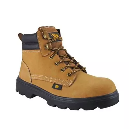 JCB Trekker Tan Buff Nubuck High-Ankle Steel Toe Double-Density Safety Shoes - UK 6 to 10