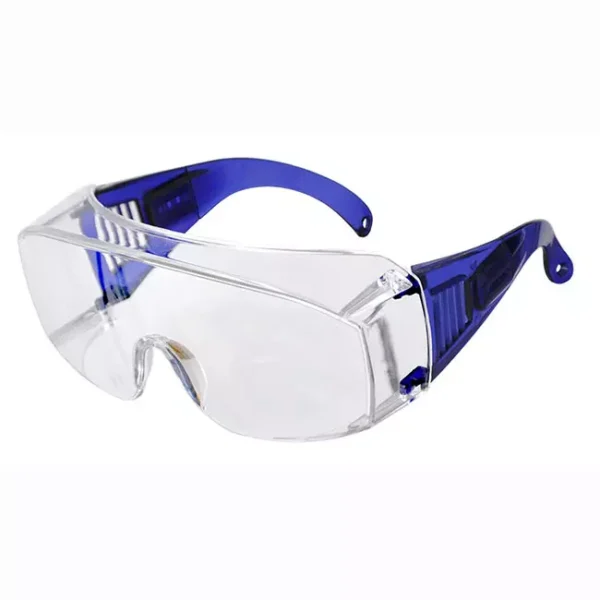 Karam ES007 Clear 3-1.2 Blue Frame Safety Goggles - Pack of 5