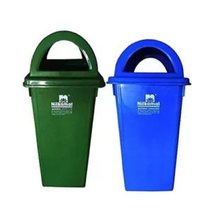 Nilkamal 80 L Green & Blue Plastic Garbage Bins - Pack of 2