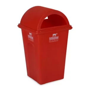 Nilkamal FL60L 60 L Plastic Dome-Lid Dustbins - Pack of 2